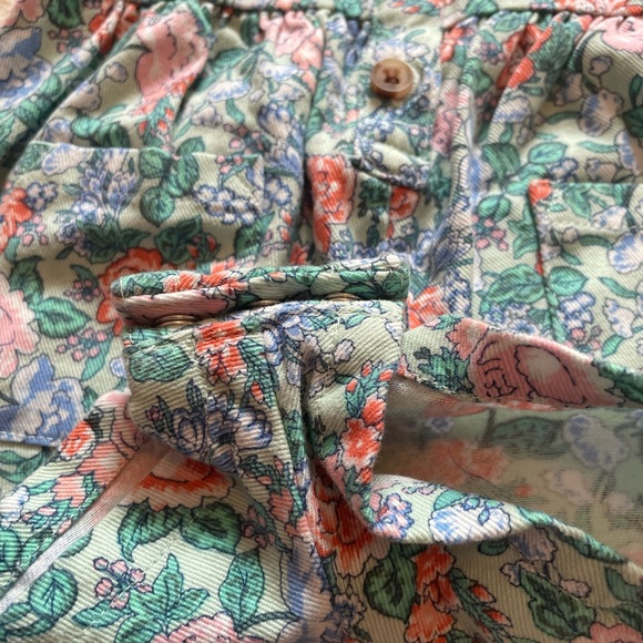 NWT Old Navy Baby All Over Floral Print Ruffle Tank Overalls 0-3 Mon - Picture 5 of 7